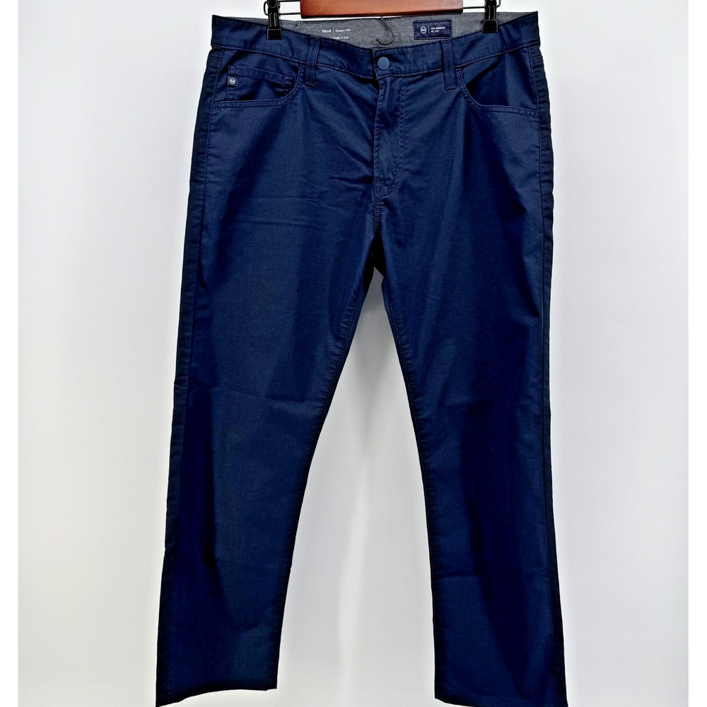 AG Adriano Goldschmied Tellis Pants Men 36x28 Navy Blue Modern Slim Fit 5-Pocket